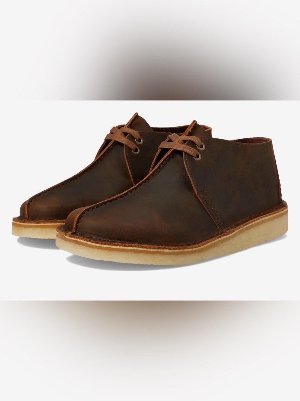 Clarks Dark Brown Leather Chukka Boots with Crepe Sole